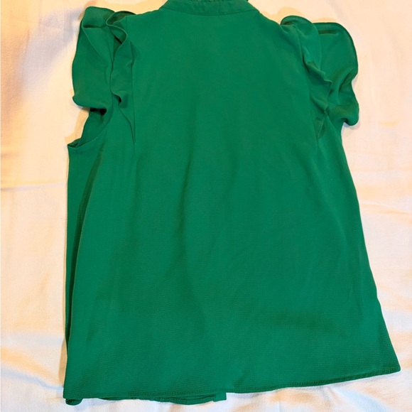 Cece - Green Button Ruffled Blouse - Picture 2 of 4
